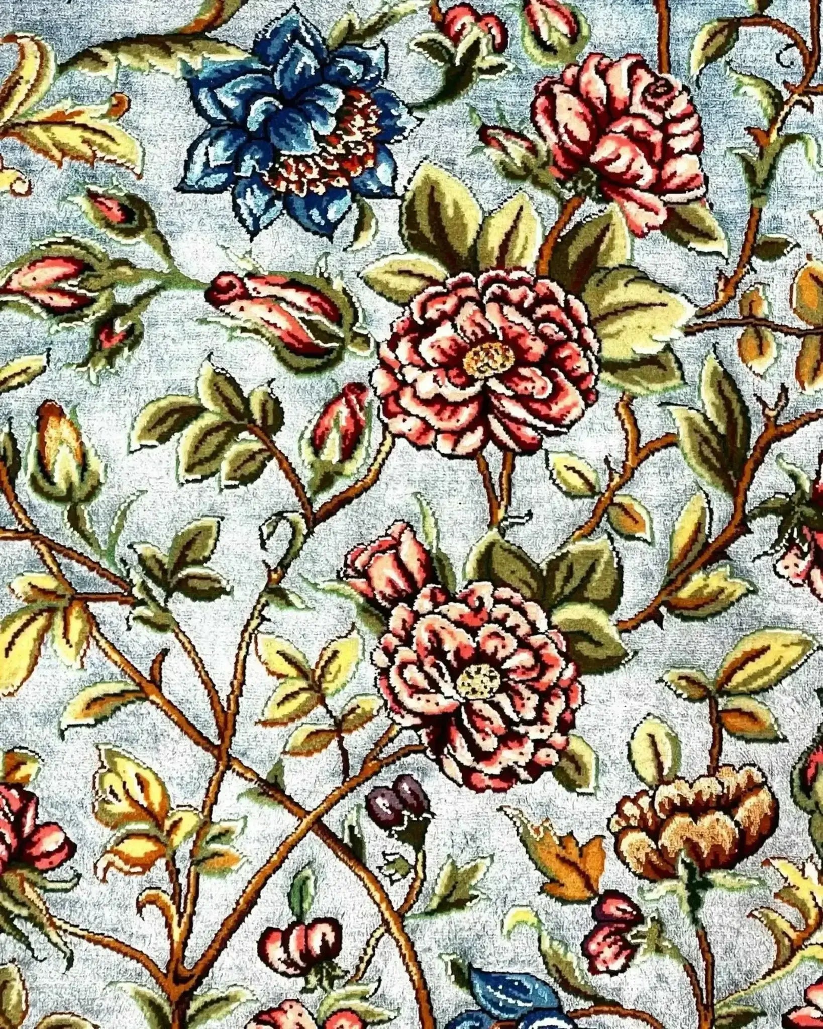 Designer Persian rug featuring floral patterns, 5.7 feet x 3.6 feet, available online